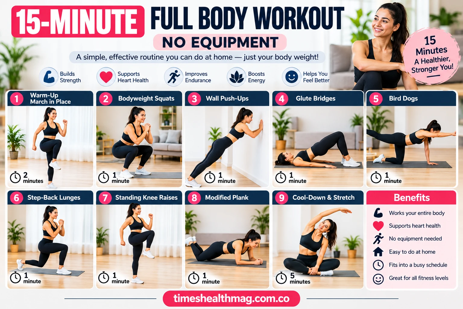 15-minute full body workout no equipment
