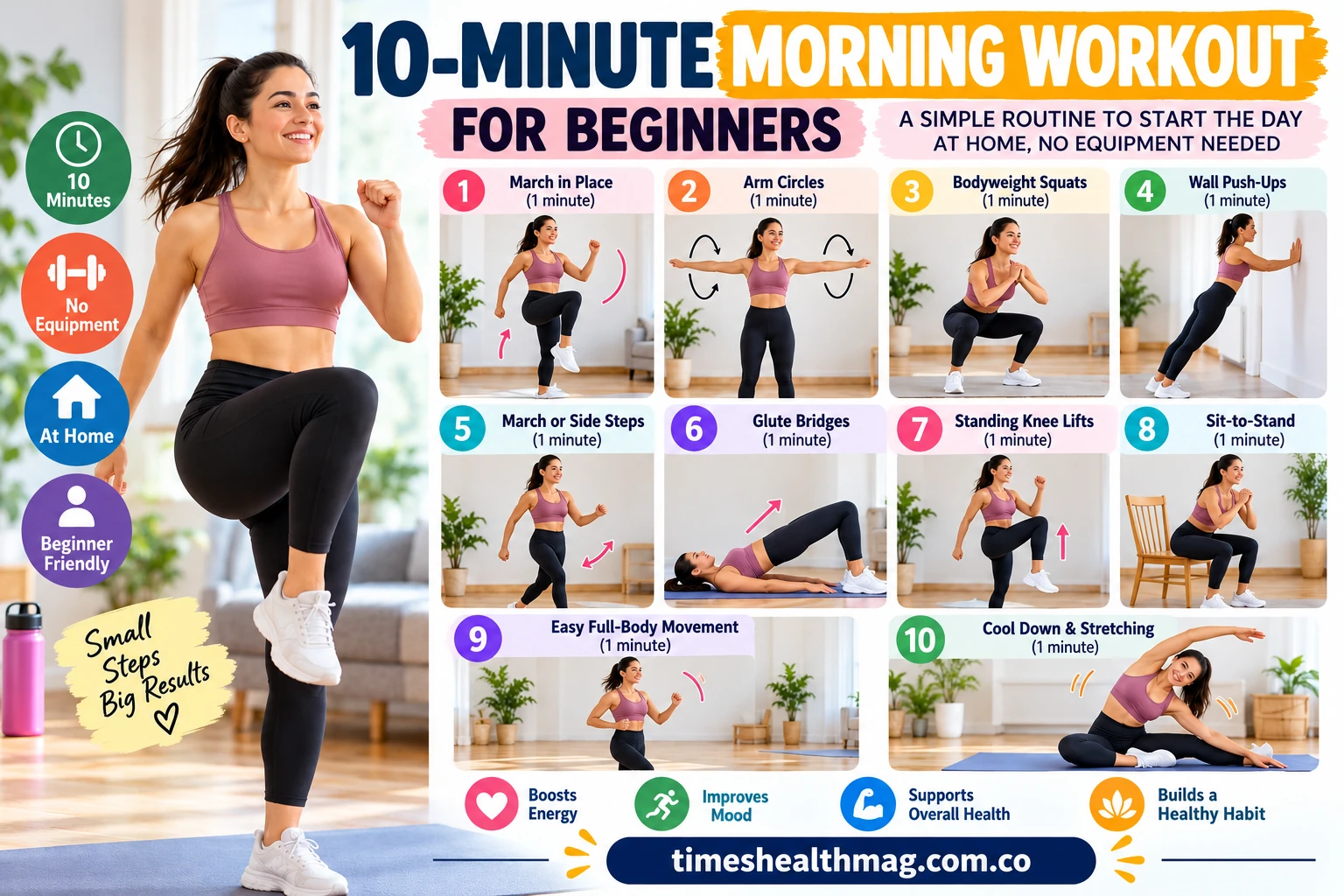 10-minute morning workout for beginners
